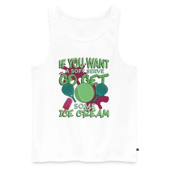 Wenn Sie Einen Weichen Aufschlag Wünschen - Männer Premium Bio Tank Top - Weiß - Vorne - AI Model Male 178 light (178cm)