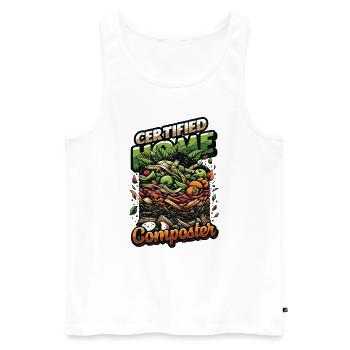 Composting Enthusiast Vermiculture Kompostierung - Men's Premium Organic Tank Top - white - Front - Michal (187cm)