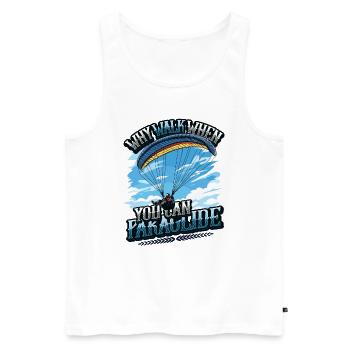 Parachutisme Parachutisme Parapente - Débardeur bio Premium Homme - blanc - Devant - Michal (187cm)