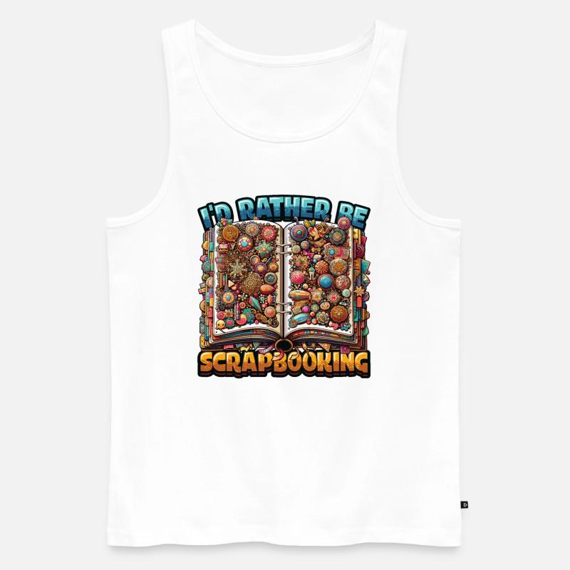 Mädchen Scrapbooking Enthusiast Scrapbook - Männer Premium Bio Tank Top - Weiß