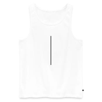 Linie - Männer Premium Bio Tank Top - Weiß - Vorne - AI Model Male 178 light (178cm)