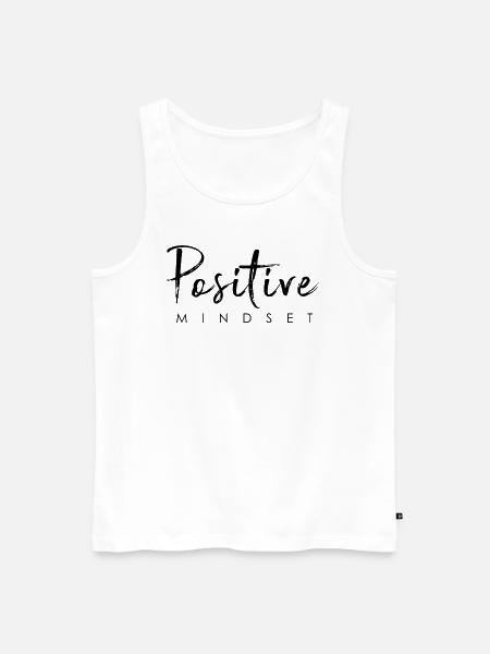 Positive mindset - Stay positive - Men's Premium Organic Tank Top - white