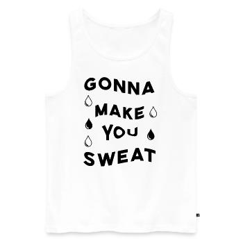 Gonna Make You Sweat - Männer Premium Bio Tank Top - Weiß - Vorne - Michal (187cm)