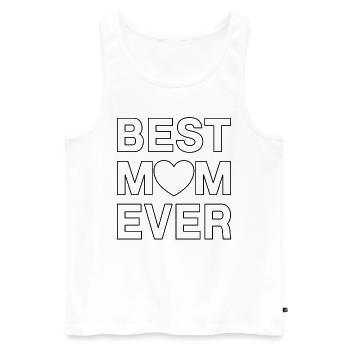 Meilleure maman jamais conception de cœur à colorier - Débardeur bio Premium Homme - blanc - Devant - Michal (187cm)