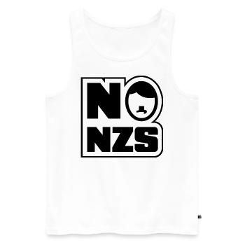 NO NZS - Männer Premium Bio Tank Top - Weiß - Vorne - AI Model Male 178 light (178cm)