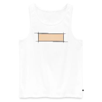 Dekorativer Rahmen. Banner / Namensschild Vorlage. - Männer Premium Bio Tank Top - Weiß - Vorne - AI Model Male 178 light (178cm)
