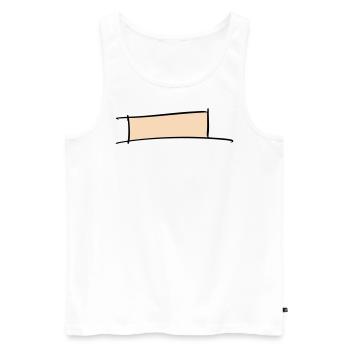 Dekorativer Rahmen. Banner / Namensschild Vorlage. - Männer Premium Bio Tank Top - Weiß - Vorne - AI Model Male 178 light (178cm)