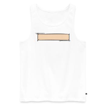Dekorativer Rahmen. Banner / Namensschild Vorlage. - Männer Premium Bio Tank Top - Weiß - Vorne - AI Model Male 178 light (178cm)