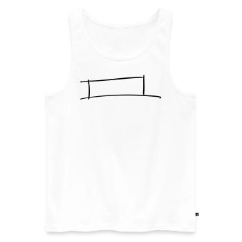 Dekorativer Rahmen. Banner / Namensschild Vorlage. - Männer Premium Bio Tank Top - Weiß - Vorne - AI Model Male 178 light (178cm)