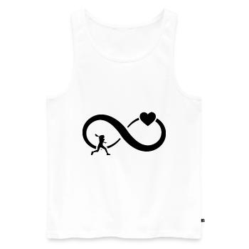 Infinity Heart et Tennis 1 - - Débardeur bio Premium Homme - blanc - Devant - Michal (187cm)