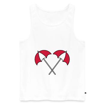 Sonnenschirm Muster Sommer - Männer Premium Bio Tank Top - Weiß - Vorne - Michal (187cm)