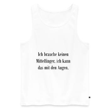 Spruch - Männer Premium Bio Tank Top - Weiß - Vorne - AI Model Male 178 light (178cm)