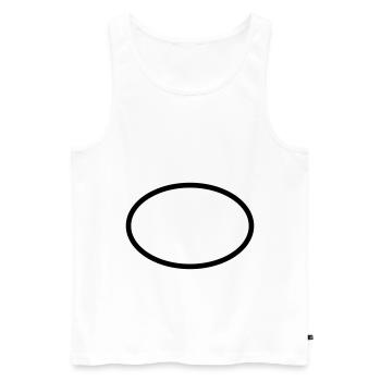 Oval circle geometry - Men's Premium Organic Tank Top - white - Front - Michal (187cm)