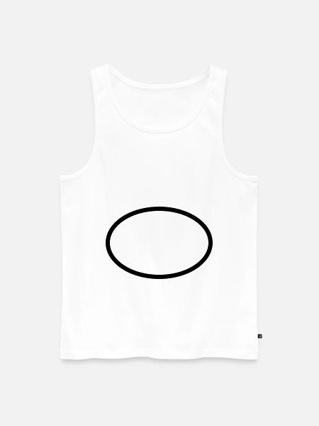 Oval circle geometry - Men's Premium Organic Tank Top - white