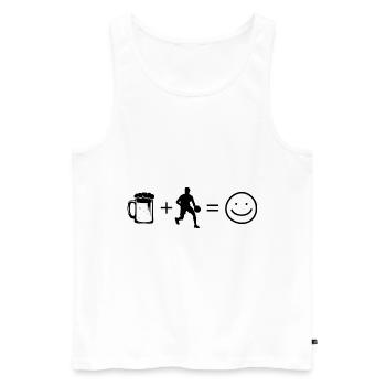 Beer Smile Face et Basketball 1 - - Débardeur bio Premium Homme - blanc - Devant - Michal (187cm)