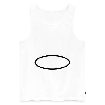 Oval Circle Symbols - Men's Premium Organic Tank Top - white - Front - AI Model Male 178 light (178cm)