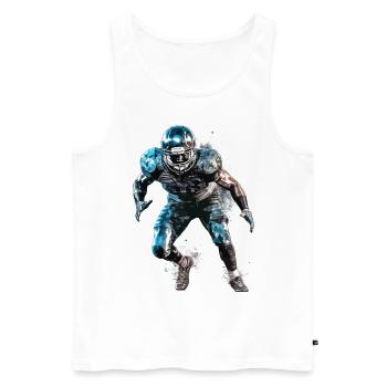 Joueur de football américain USA Sport Splash - Débardeur bio Premium Homme - blanc - Devant - Michal (187cm)