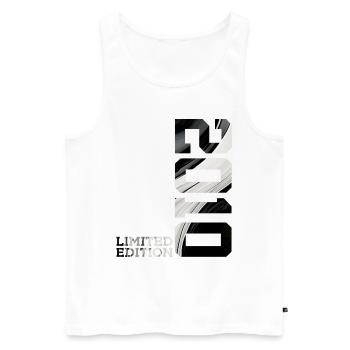 16. GEBURTSTAG LIMITED EDITION 2010 - Männer Premium Bio Tank Top - Weiß - Vorne - Michal (187cm)