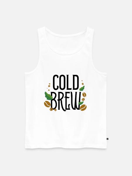 Cold Brew Kaffee Coffee - Männer Premium Bio Tank Top - Weiß
