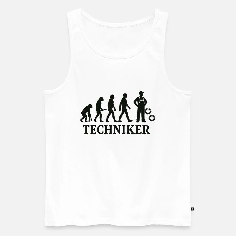 Techniker Entwicklung als Symbolbild - Männer Premium Bio Tank Top - Weiß
