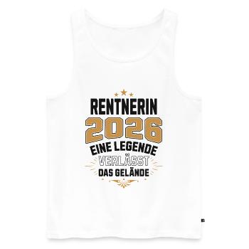 Retraite 2026 Retraite Légende des pensionnés Retraite - Débardeur bio Premium Homme - blanc - Devant - Michal (187cm)