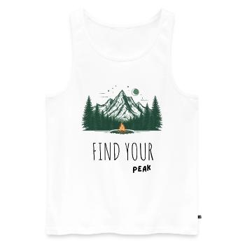 Moonlit Mountain Campfire - Men's Premium Organic Tank Top - white - Front - Michal (187cm)