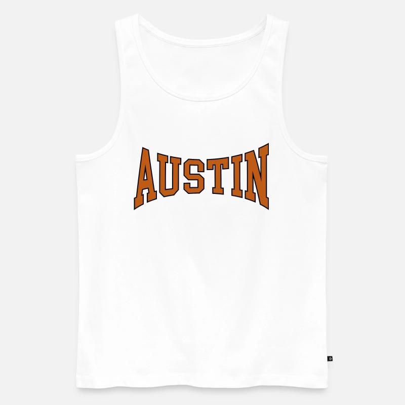 Austin - Männer Premium Bio Tank Top - Weiß