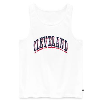 Cleveland - Débardeur bio Premium Homme - blanc - Devant - Michal (187cm)