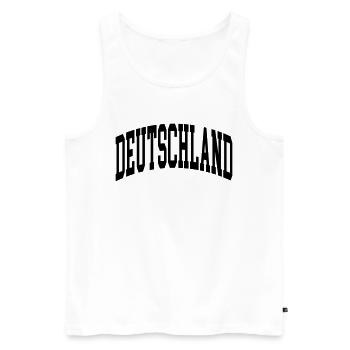 Germany - Men's Premium Organic Tank Top - white - Front - Michal (187cm)