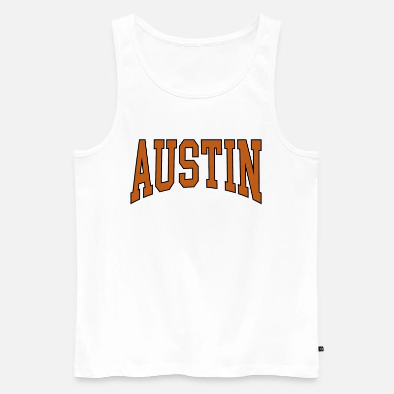 Austin - Männer Premium Bio Tank Top - Weiß