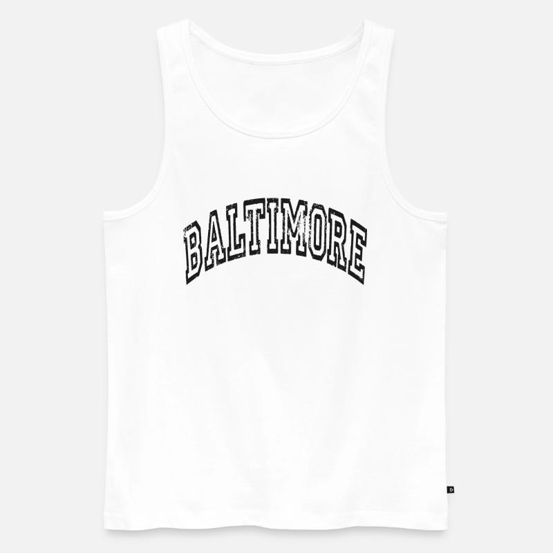 Baltimore - Männer Premium Bio Tank Top - Weiß