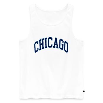 Chicago - Débardeur bio Premium Homme - blanc - Devant - Michal (187cm)