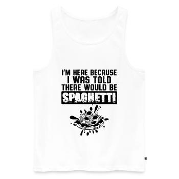 spaghetti pasta - Men's Premium Organic Tank Top - white - Front - AI Model Male 178 light (178cm)