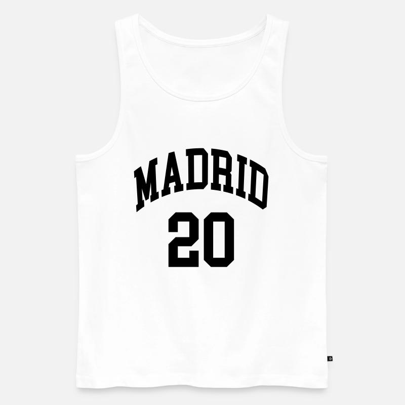 Madrid 20 - Männer Premium Bio Tank Top - Weiß