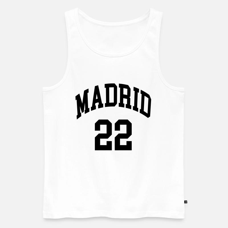 Madrid 22 - Männer Premium Bio Tank Top - Weiß