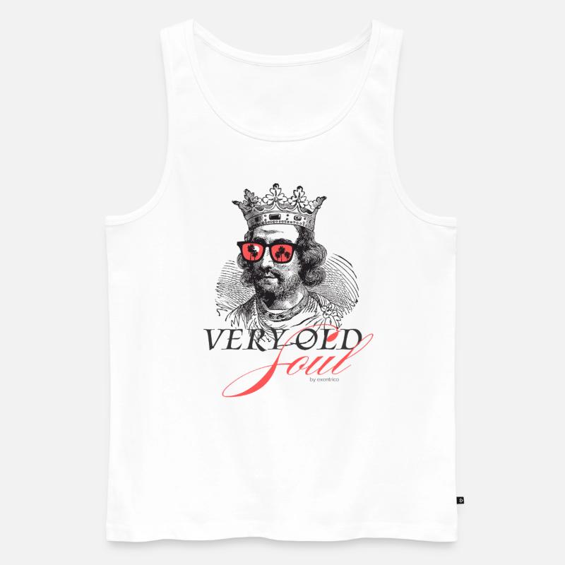 ALTE SEELE 2 - Männer Premium Bio Tank Top - Weiß