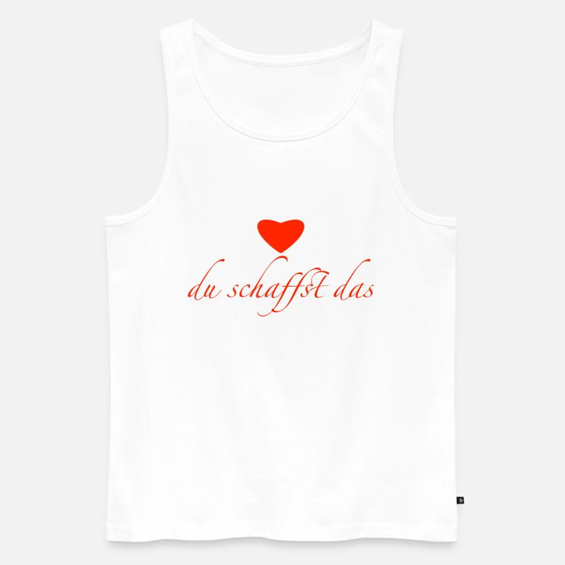 du schaffst das - Männer Premium Bio Tank Top - Weiß