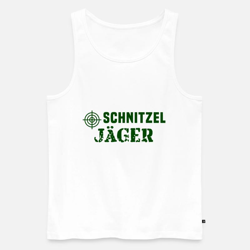 Schnitzel Spruch Sprüche - Männer Premium Bio Tank Top - Weiß