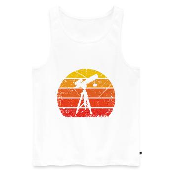 Vintage Sonne und Astronomie - - Männer Premium Bio Tank Top - Weiß - Vorne - Michal (187cm)