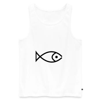 Poisson - Débardeur bio Premium Homme - blanc - Devant - Michal (187cm)