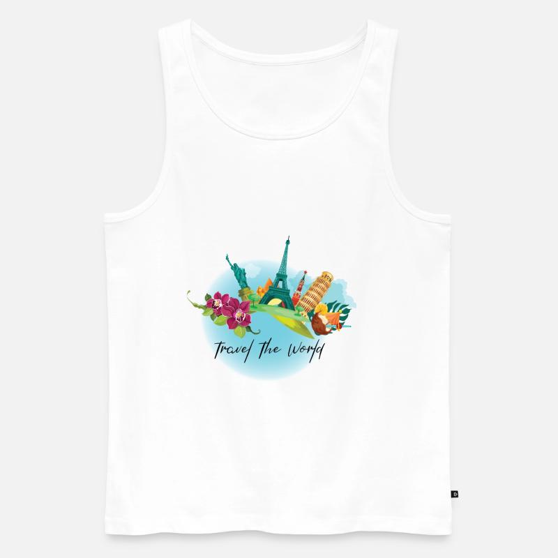 Reisen - Männer Premium Bio Tank Top - Weiß