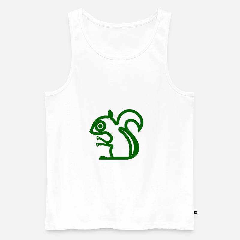 Eichhörnchen - Männer Premium Bio Tank Top - Weiß