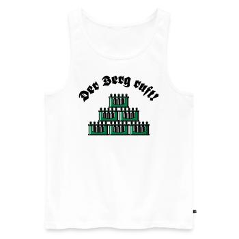 Der Berg Ruft! (Bier / Bierkästen / Grün / Old) - Männer Premium Bio Tank Top - Weiß - Vorne - AI Model Male 178 light (178cm)