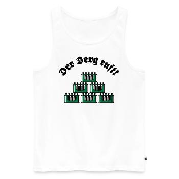 Der Berg Ruft! (Bier Bierkästen Bierkisten / Grün) - Männer Premium Bio Tank Top - Weiß - Vorne - AI Model Male 178 light (178cm)