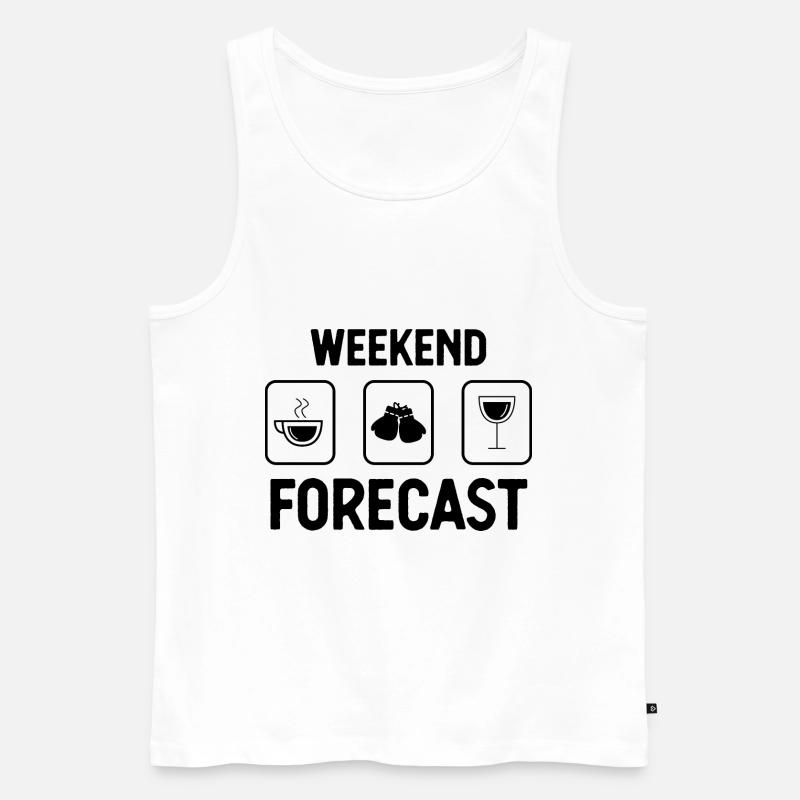 Wochenendprognose 1 - - Männer Premium Bio Tank Top - Weiß