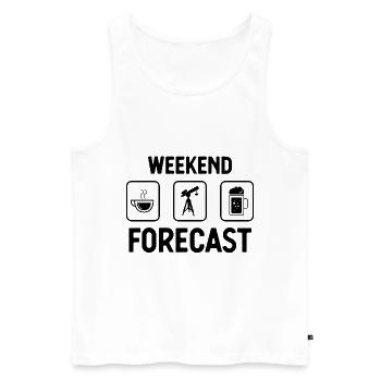 Wochenendprognose - (2) - Männer Premium Bio Tank Top - Weiß - Vorne - Michal (187cm)