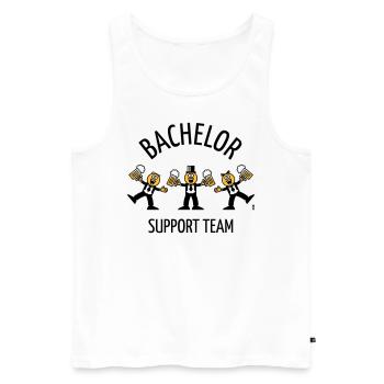 Bachelor Support Team (Karikatur / Tanz / B) - Männer Premium Bio Tank Top - Weiß - Vorne - AI Model Male 178 light (178cm)