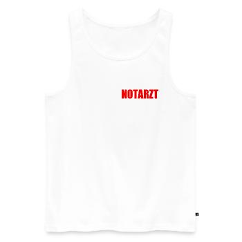Emergency physician - Men's Premium Organic Tank Top - white - Front - AI Model Male 178 light (178cm)