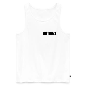 Notarzt - Männer Premium Bio Tank Top - Weiß - Vorne - Michal (187cm)
