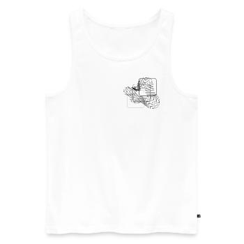 GOOD VIBE - Débardeur bio Premium Homme - blanc - Devant - Michal (187cm)